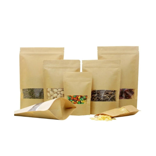 Kraft Paper Pouches with Window - Pick-a-Pouch