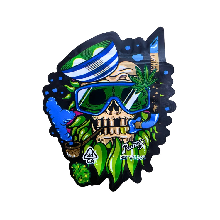 Scuba Skull Mylar Bags - Set of 50