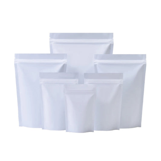 White Stand Up Mylar Bags - Pick-a-Pouch