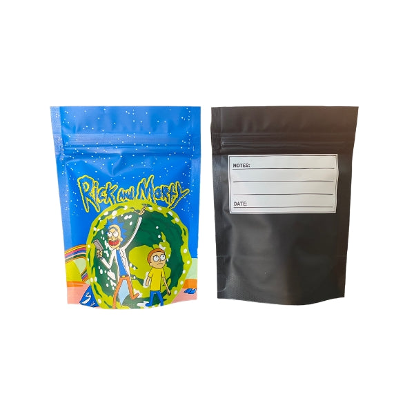 Blue Rick & Morty Mylar Bags