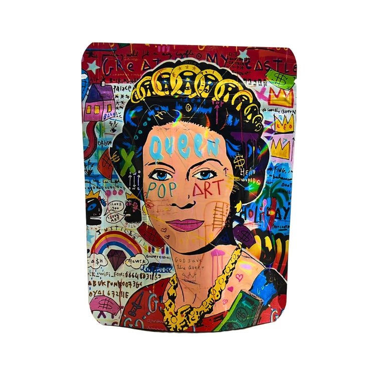Queen Pop Art Mylar Bags - Set of 50
