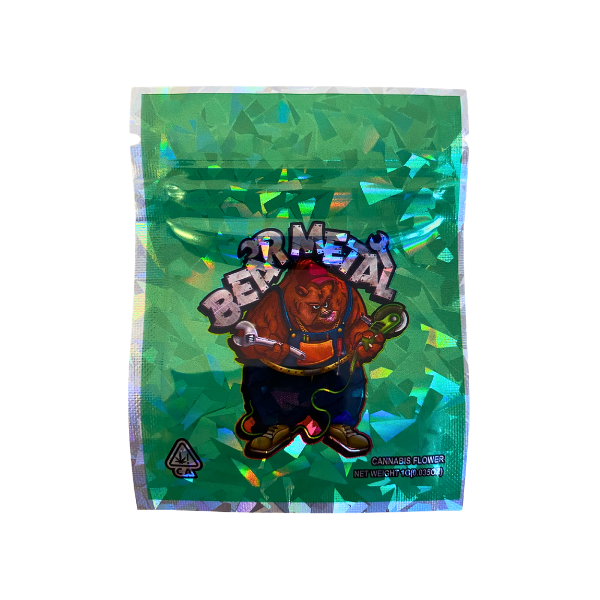 Bear Metal 1 gram Mylar Bags - Set of 60