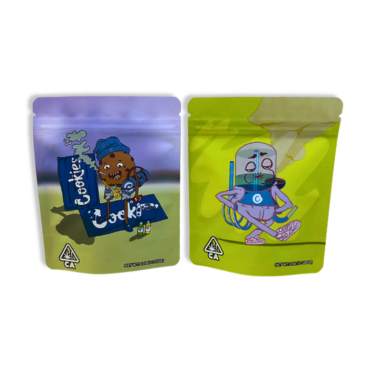 Green Duo Mylar Bags - Set of 50