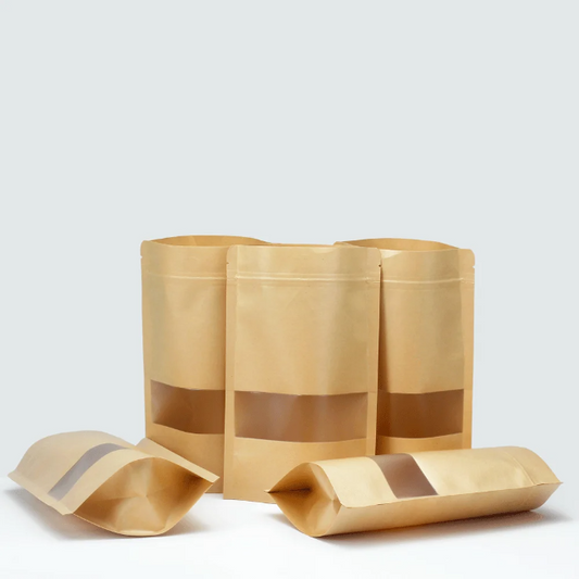 Kraft Paper Pouches with Window - Pick-a-Pouch