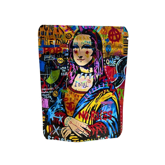 Mona Lisa Pop Art Mylar Bags - Set of 50