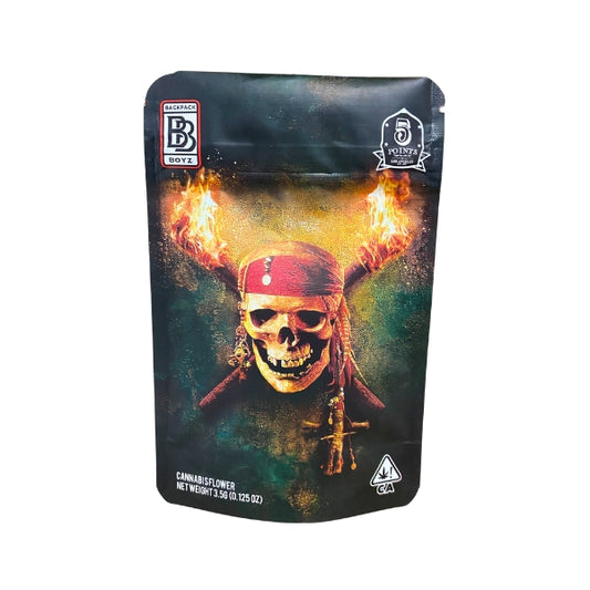 Skull & Flames Mylar Bags