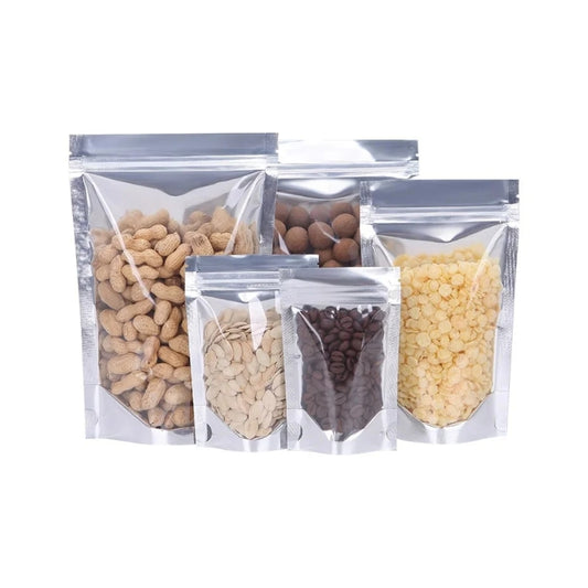 Aluminium Foil Ziplock Stand Up Pouches – Sets of 50 – Various Sizes Available