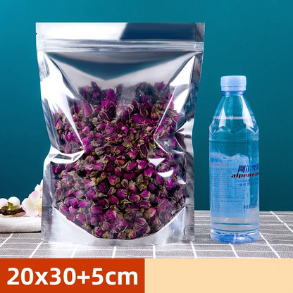 Aluminium Foil Ziplock Stand Up Pouches – Sets of 50 – Various Sizes Available