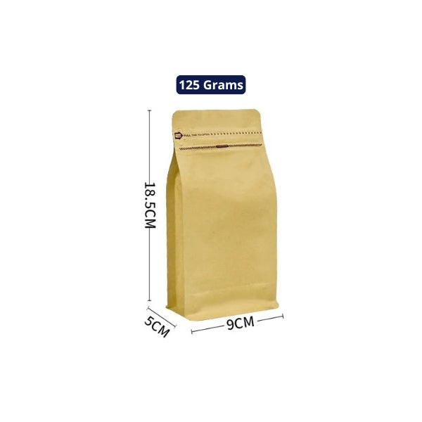 Kraft Coffee Bags with valve - Sets of 50