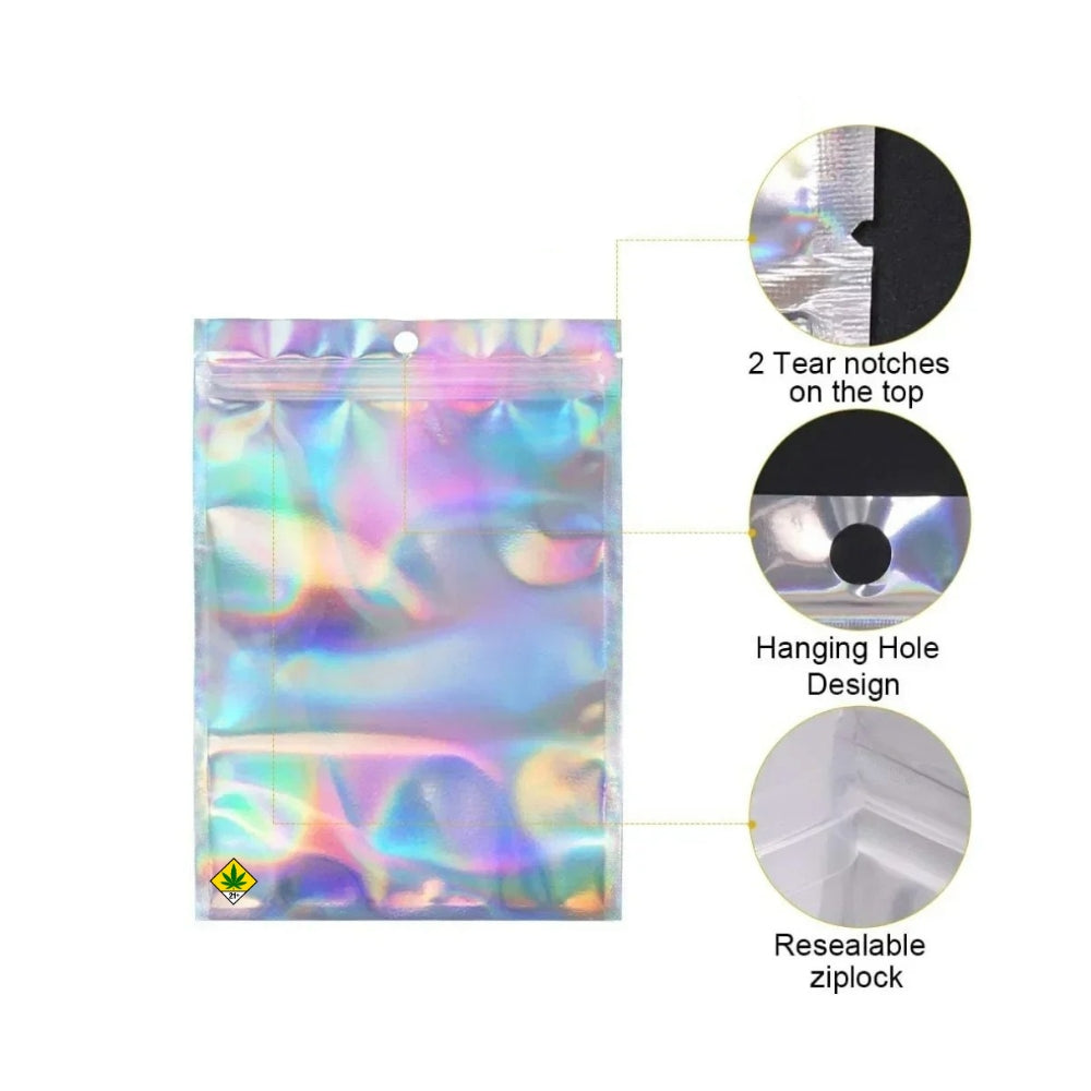Holographic Pouch with Transparent Front - Sets of 50