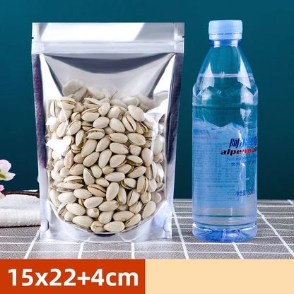 Aluminium Foil Ziplock Stand Up Pouches – Sets of 50 – Various Sizes Available