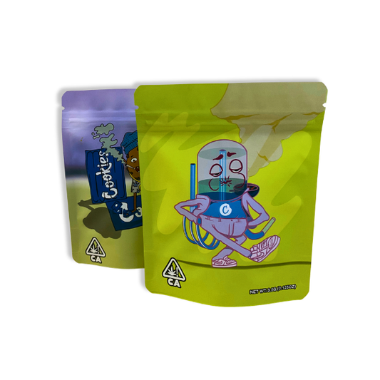 Green Duo Mylar Bags - Set of 50