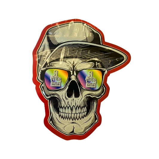 Grey Skull Mylar Bags