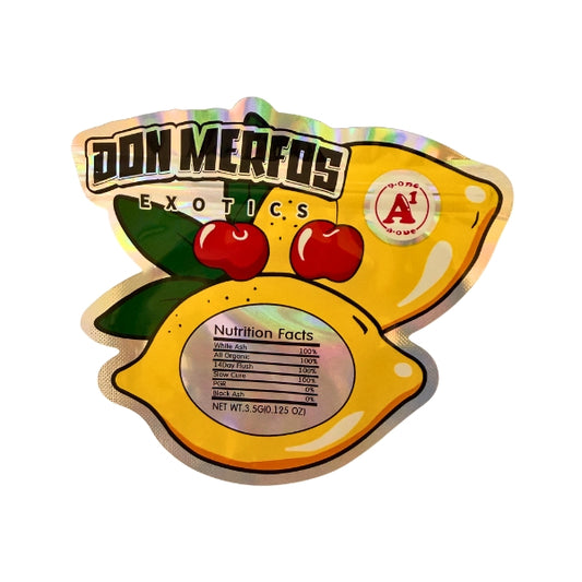 Super Lemon Cherry Mylar Bags - Set of 50